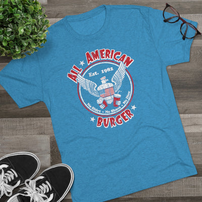 All American Burger Men's/Unisex Tri-Blend Ultra Soft Tee