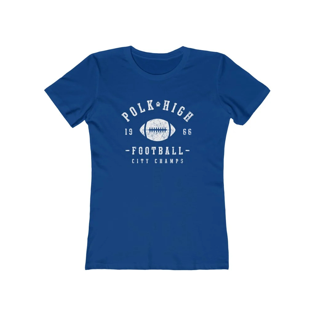 Polk High Football Women's Fitted Boyfriend Tee