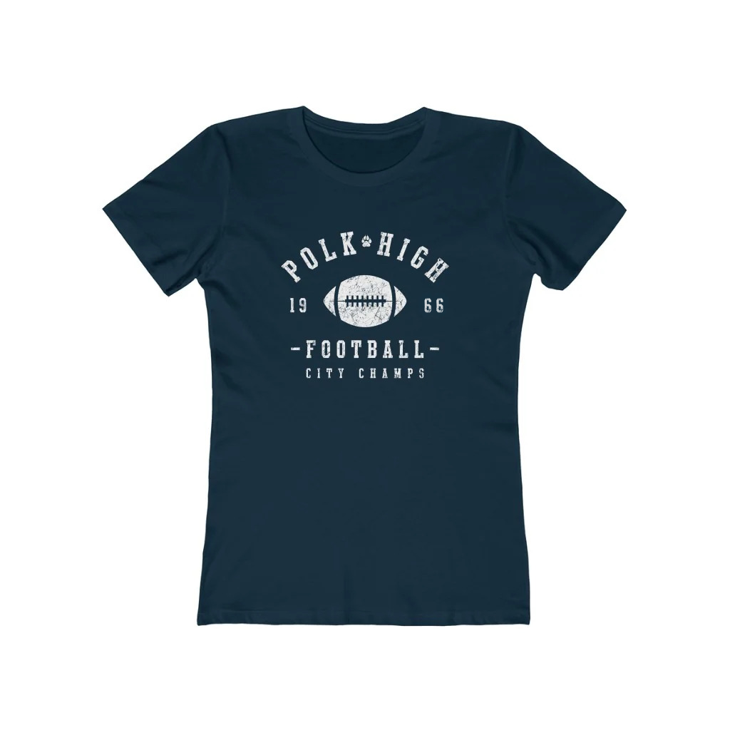 Polk High Football Women's Fitted Boyfriend Tee