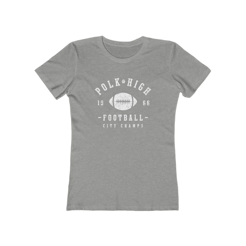 Polk High Football Women's Fitted Boyfriend Tee