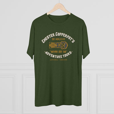 Chester Copperpot's Adventure Tours Men's/Unisex Tri-Blend Ultra Soft Tee