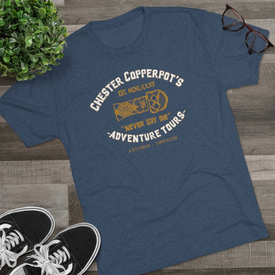 Chester Copperpot's Adventure Tours Men's/Unisex Tri-Blend Ultra Soft Tee