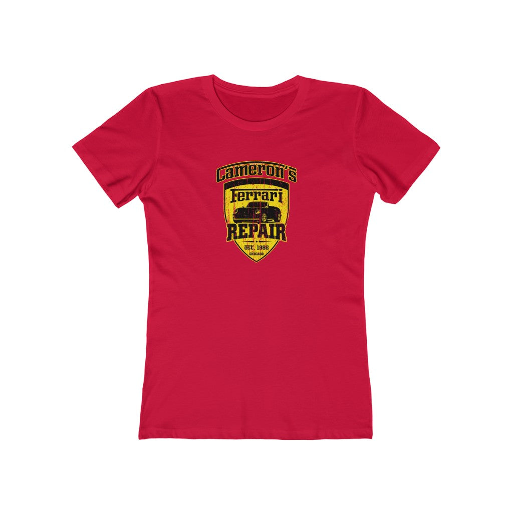 Cameron's Ferrari Repair Women's Boyfriend Tee