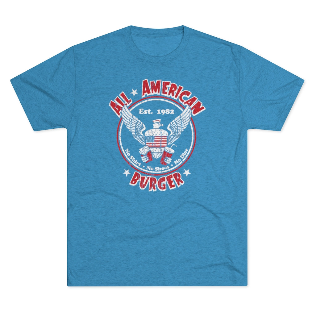 All American Burger Men's/Unisex Tri-Blend Ultra Soft Tee