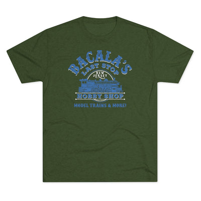 Bacala's Last Stop Hobby Shop Men's/Unisex Tri-Blend Ultra Soft Tee