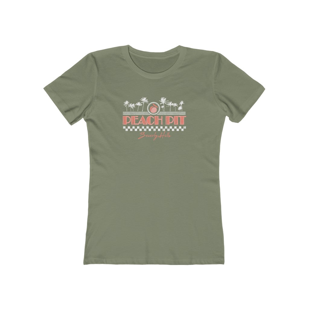 Peach Pit Women's Fitted Boyfriend Tee