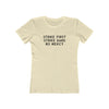 Strike First, Strike Hard, No Mercy Women's Boyfriend Tee