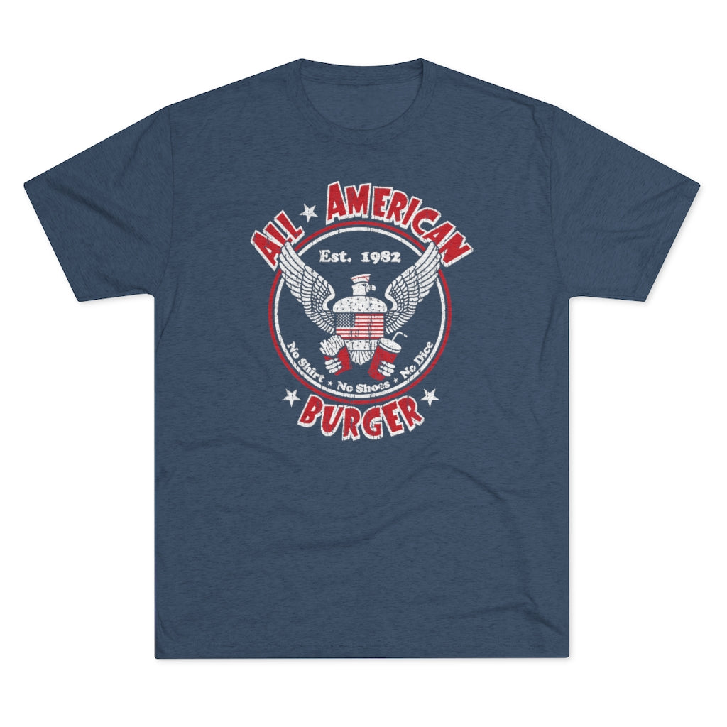 All American Burger Men's/Unisex Tri-Blend Ultra Soft Tee