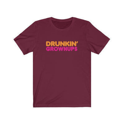 Drunkin' Grownups Men's/Unisex Cotton Crew Tee