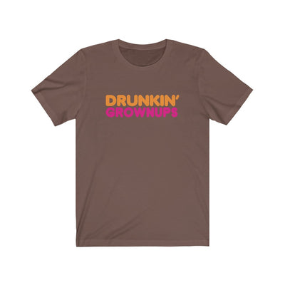 Drunkin' Grownups Men's/Unisex Cotton Crew Tee