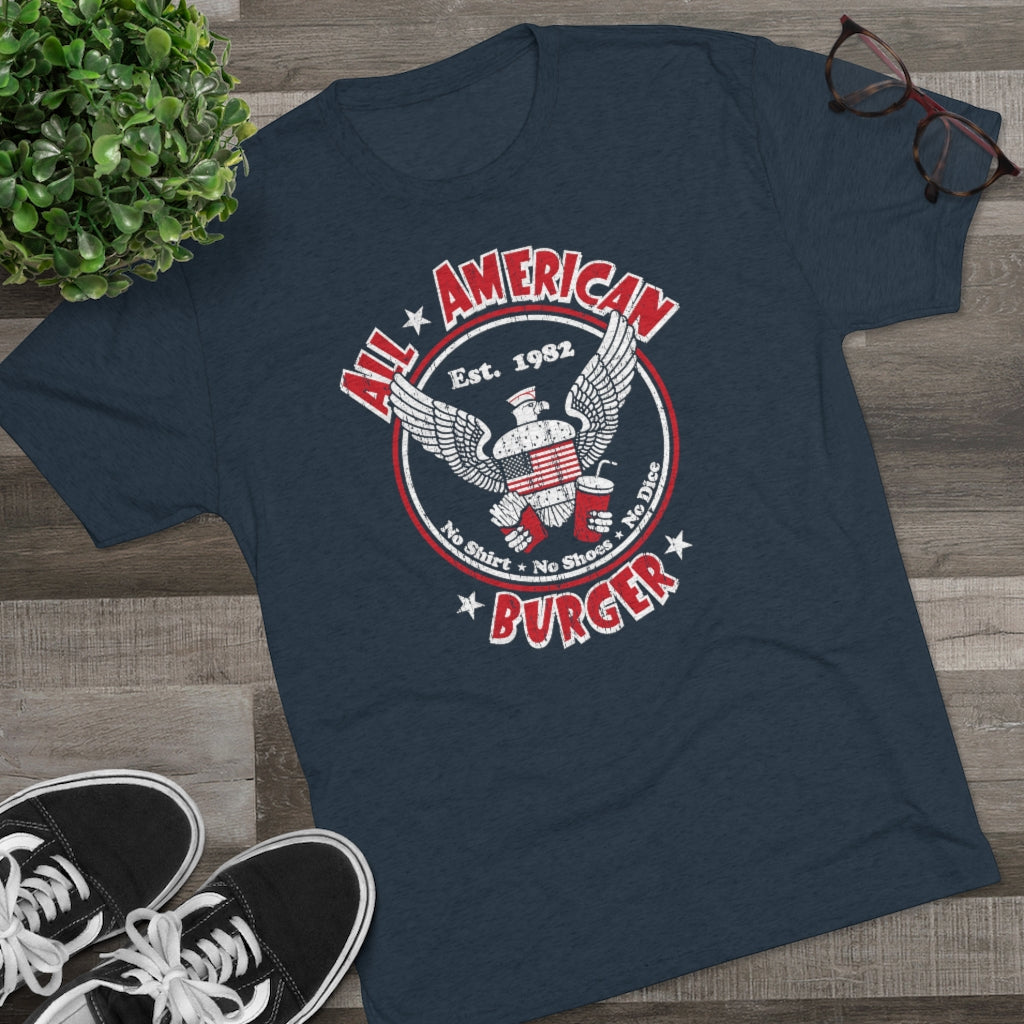 All American Burger Men's/Unisex Tri-Blend Ultra Soft Tee