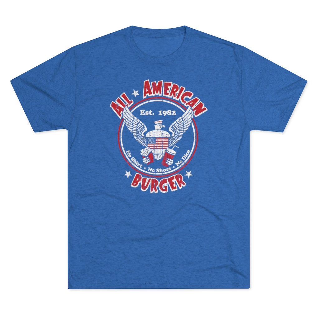 All American Burger Men's/Unisex Tri-Blend Ultra Soft Tee