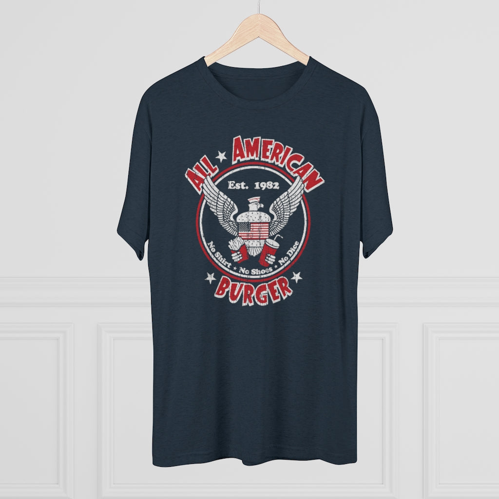 All American Burger Men's/Unisex Tri-Blend Ultra Soft Tee