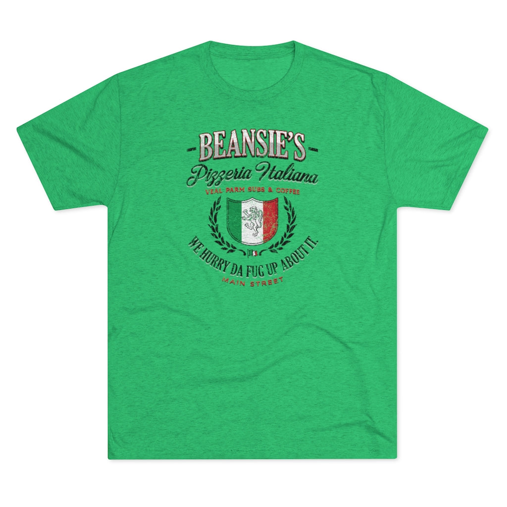 Beansie's Pizzeria Italiana Men's/Unisex Tri-Blend Ultra Soft Tee