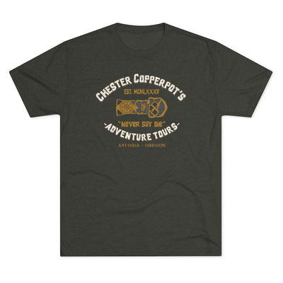 Chester Copperpot's Adventure Tours Men's/Unisex Tri-Blend Ultra Soft Tee