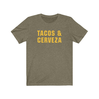 Tacos & Cerveza Men's/Unisex Cotton Crew Tee