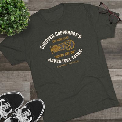 Chester Copperpot's Adventure Tours Men's/Unisex Tri-Blend Ultra Soft Tee