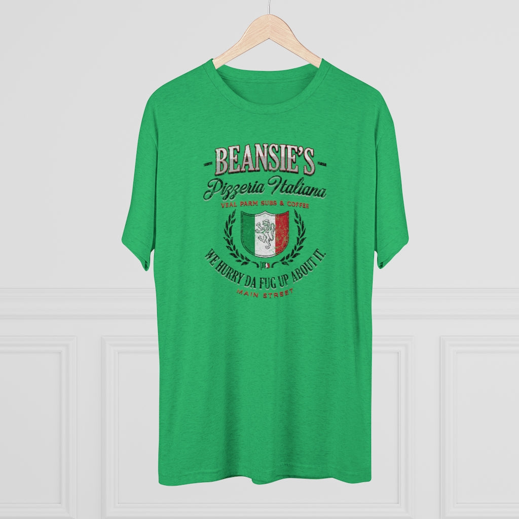 Beansie's Pizzeria Italiana Men's/Unisex Tri-Blend Ultra Soft Tee