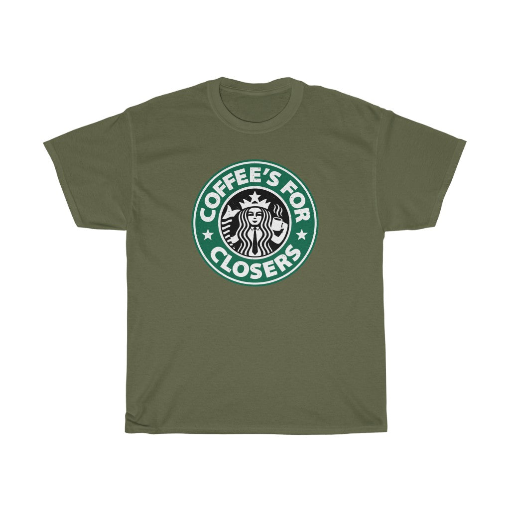 Coffee's For Closers Men's Relaxed Fit Short Sleeve Tee