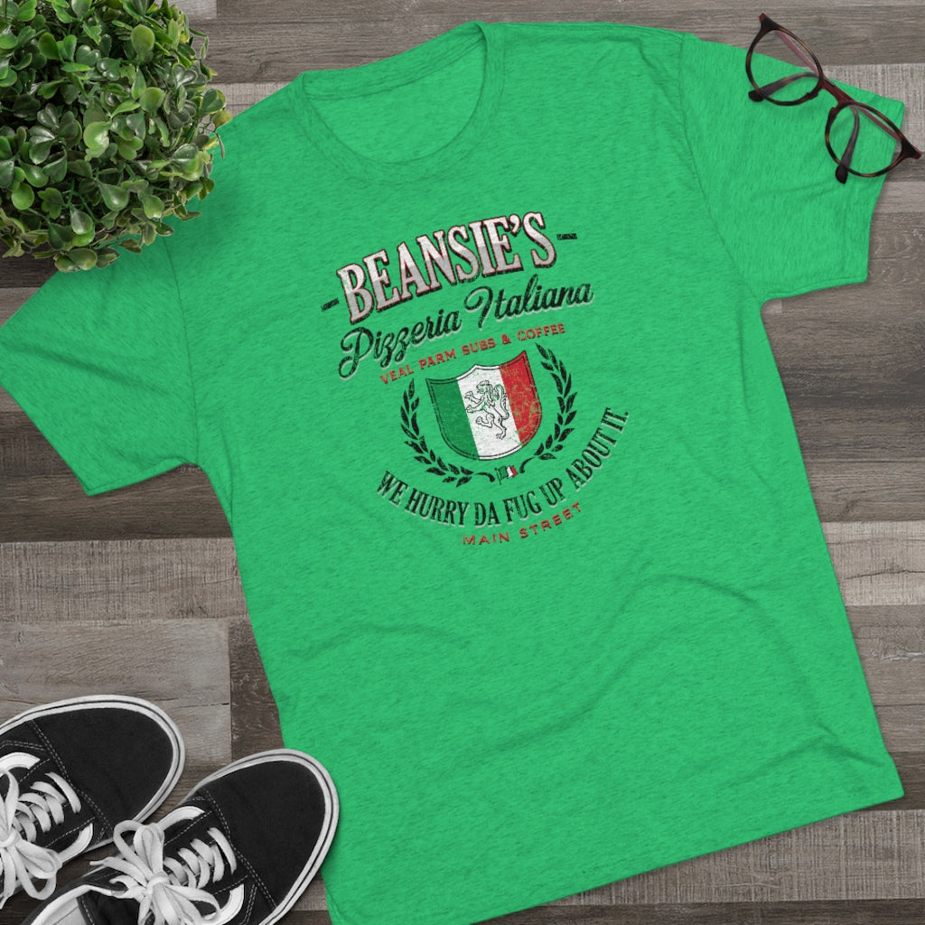 Beansie's Pizzeria Italiana Men's/Unisex Tri-Blend Ultra Soft Tee