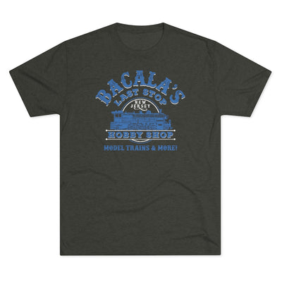 Bacala's Last Stop Hobby Shop Men's/Unisex Tri-Blend Ultra Soft Tee